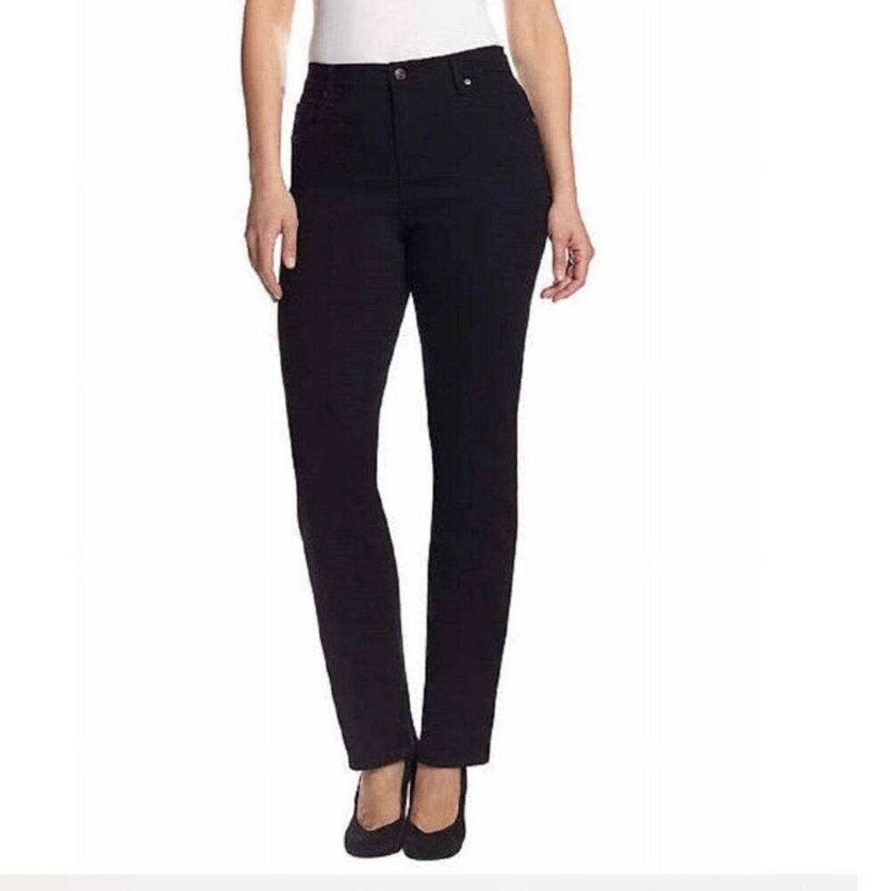 Gloria Vanderbilt Amanda Jeans Womens Plus 22W Short Black Classic High Rise NWT